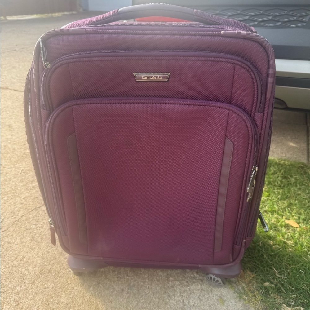 Samsonite Purple Fabric Carry on Suitcase